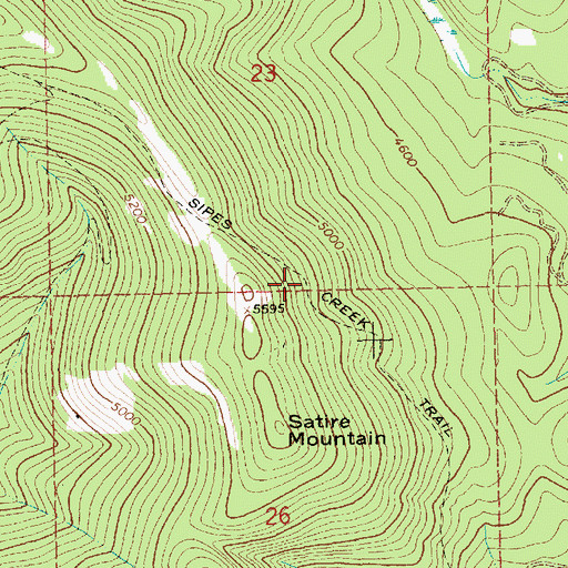 Topographic Map of Sipes Creek Trail, MT