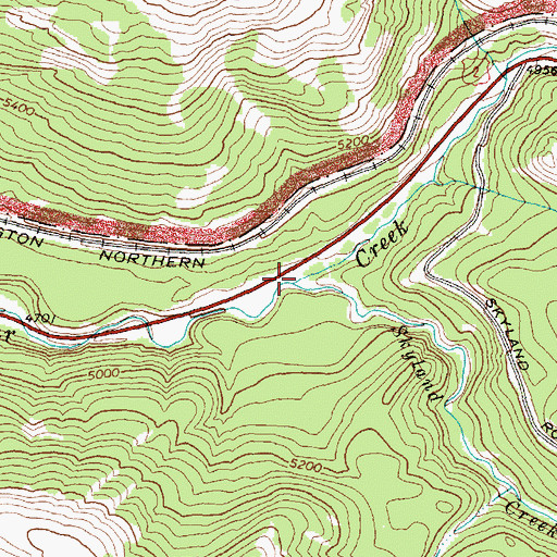 Topographic Map of Skyland Creek, MT