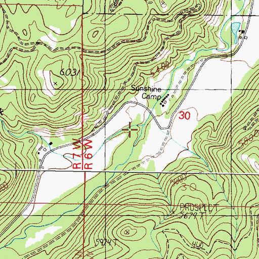 Topographic Map of Slate Creek, MT
