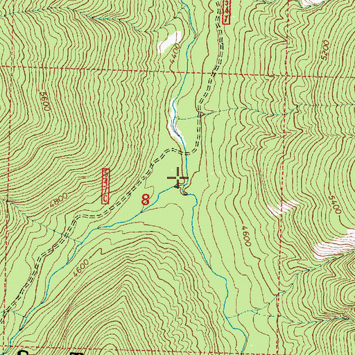 Topographic Map of Slide Creek, MT