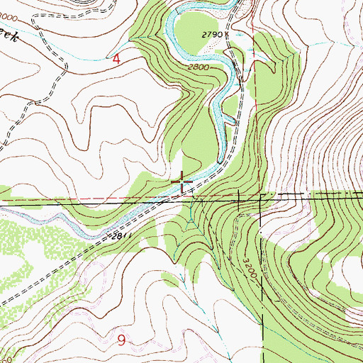 Topographic Map of Smoke Creek, MT