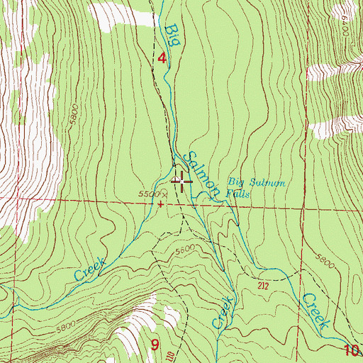 Topographic Map of Smoky Creek, MT