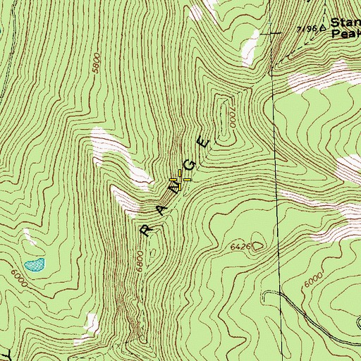 Topographic Map of Smoky Range, MT