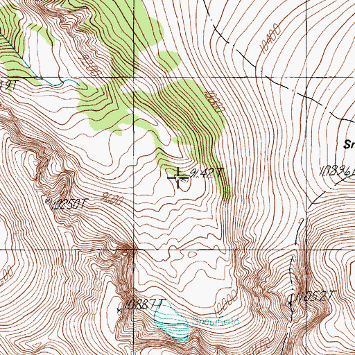 Topographic Map of Snowy Peak, MT