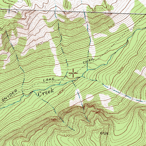 Topographic Map of Snyder Lake Trail, MT