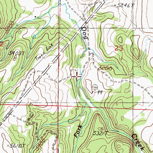 Topographic Map of South Fork Spotted Dog Creek, MT