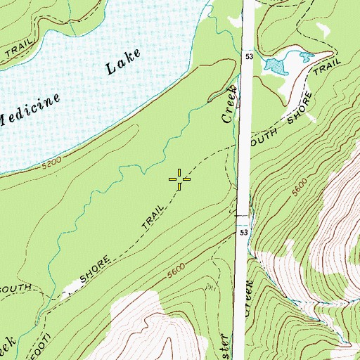 Topographic Map of South Shore Trail, MT