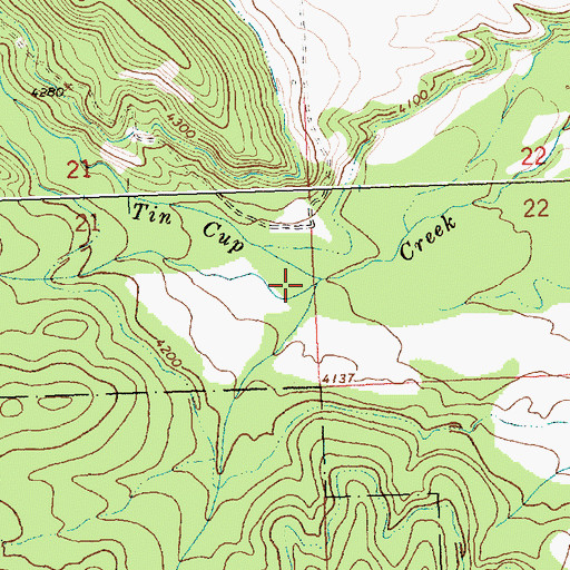 Topographic Map of Spoon Creek, MT