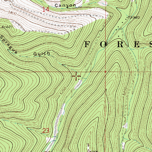 Topographic Map of Sprague Gulch, MT