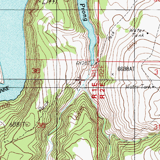 Topographic Map of Spring Branch, MT