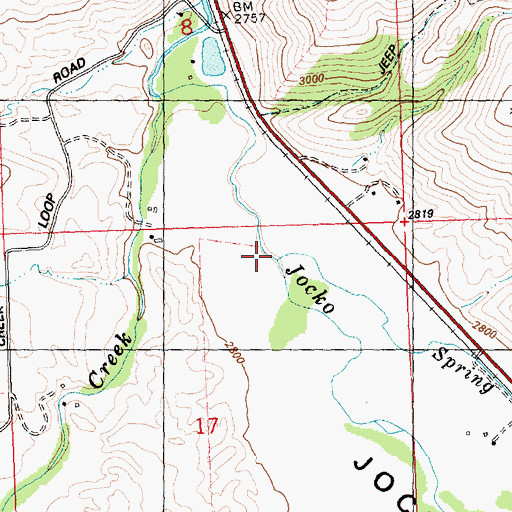 Topographic Map of Spring Creek, MT