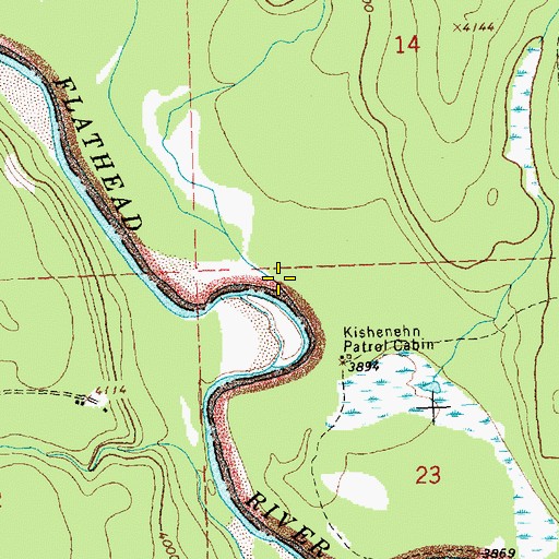 Topographic Map of Spruce Creek, MT