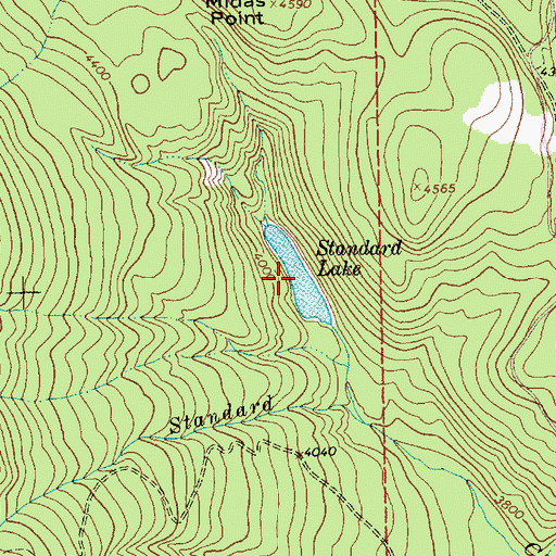Topographic Map of Standard Lake, MT