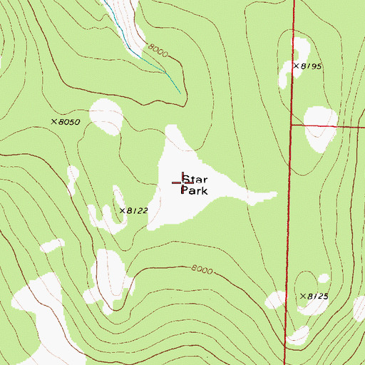 Topographic Map of Star Park, MT