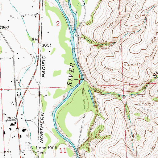 Topographic Map of Stella Creek, MT