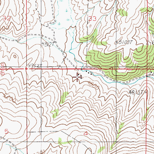 Topographic Map of Stephens Ranch, MT
