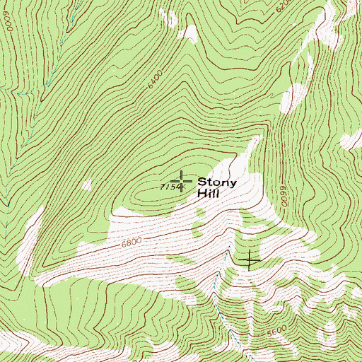 Topographic Map of Stony Hill, MT
