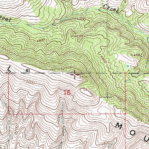 Topographic Map of Mescal Mountains, AZ