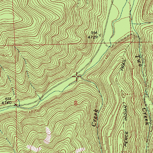 Topographic Map of Surprise Creek, MT