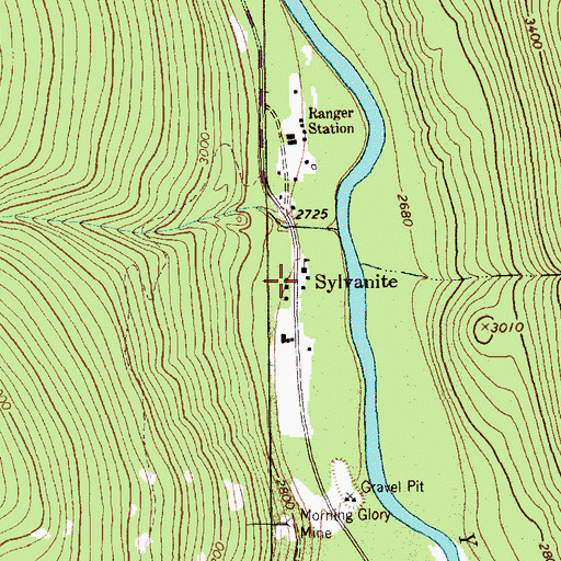 Topographic Map of Sylvanite, MT