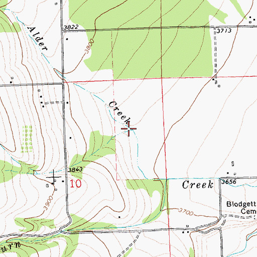 Topographic Map of Tamarack Creek, MT