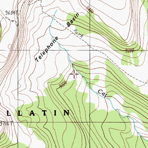 Topographic Map of Telephone Basin, MT