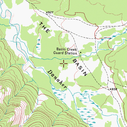 Topographic Map of The Basin, MT