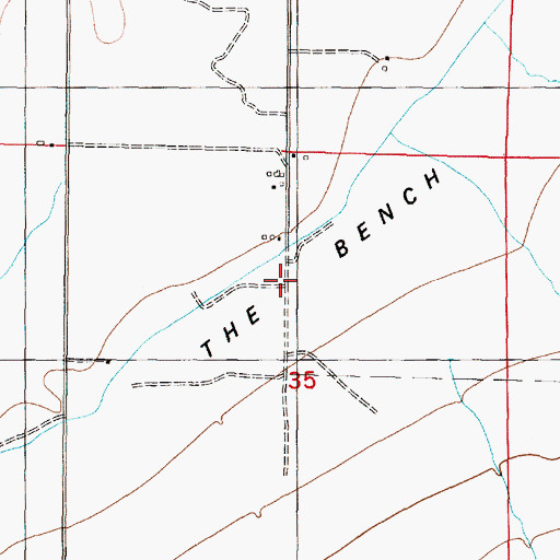 Topographic Map of The Bench, MT