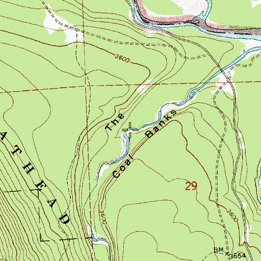 Topographic Map of The Coal Banks, MT