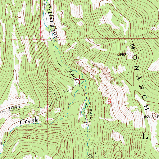 Topographic Map of Thunder Creek, MT