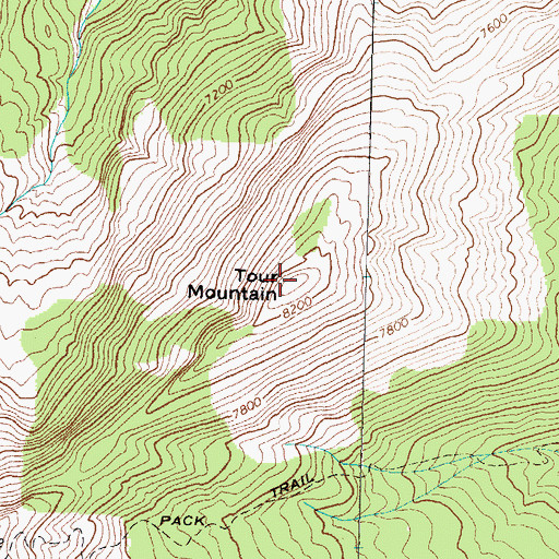 Topographic Map of Tour Mountain, MT