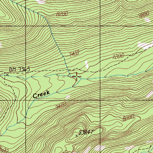 Topographic Map of Trail Creek, MT
