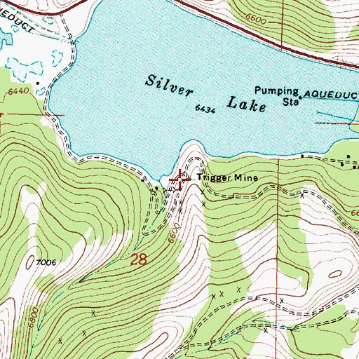 Topographic Map of Trigger Mine, MT
