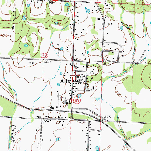 Topographic Map of Hurst Memorial Park, AR