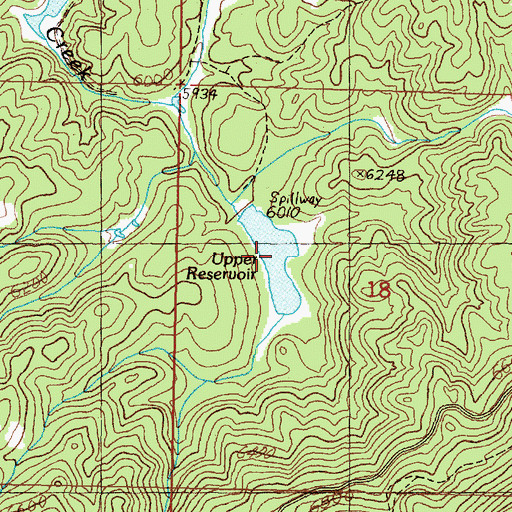 Topographic Map of Upper Reservoir, MT
