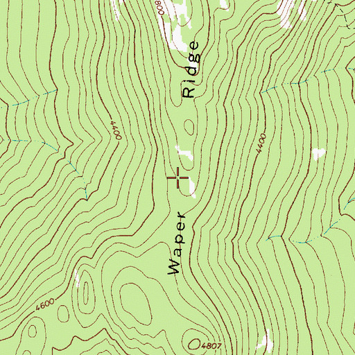 Topographic Map of Waper Ridge, MT