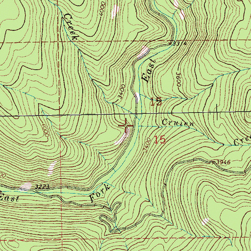 Topographic Map of Weasel Creek, MT