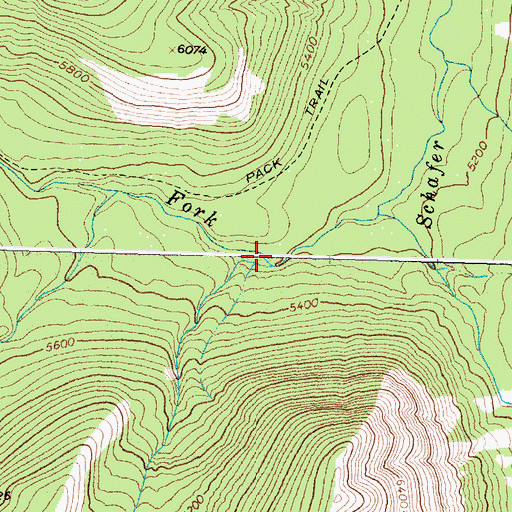 Topographic Map of West Fork Schafer Creek, MT