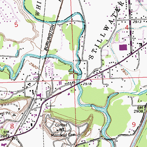 Topographic Map of Whitefish River, MT
