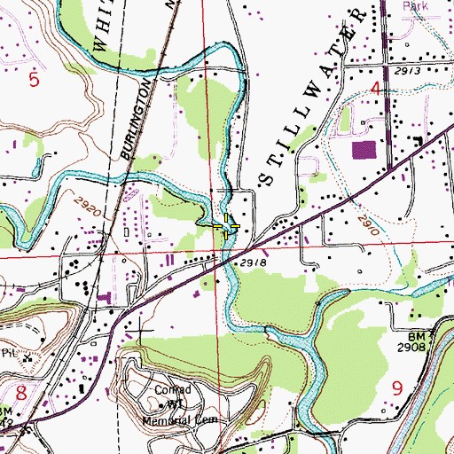 Topographic Map of Whitefish River, MT