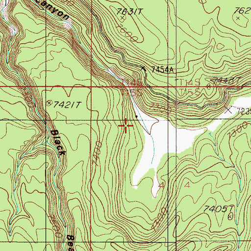 Topographic Map of Whitmans Cabin, MT