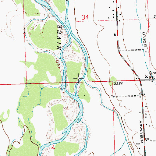 Topographic Map of Willoughby Creek, MT