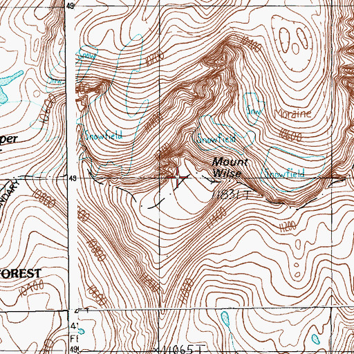 Topographic Map of Mount Wilse, MT