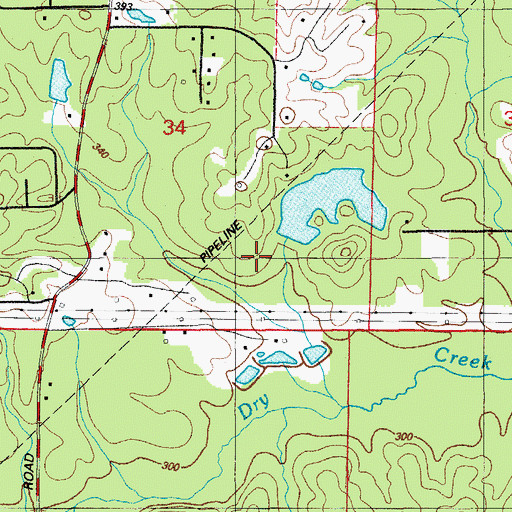 Topographic Map of King Lake Dam, AR