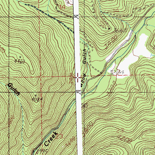Topographic Map of Wood Gulch, MT
