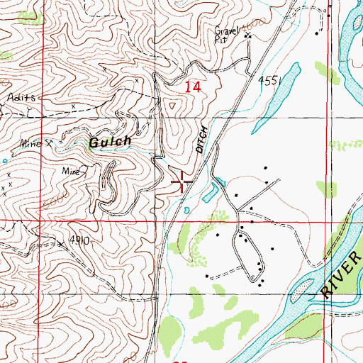 Topographic Map of Clipper Gulch, MT