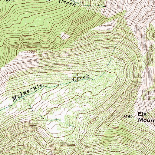 Topographic Map of Flathead Range, MT