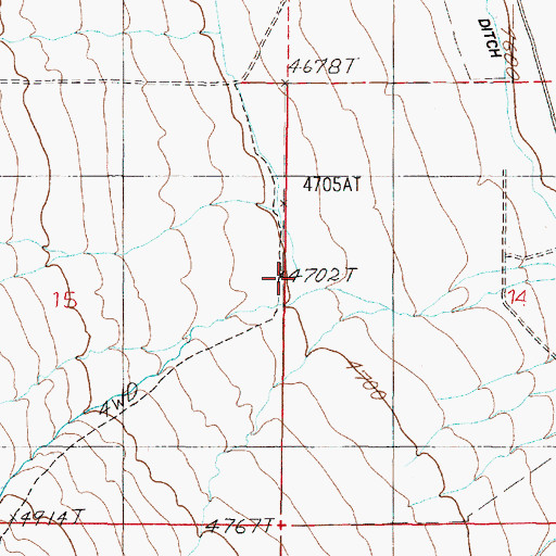Topographic Map of Murphy Ditch, MT