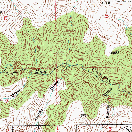 Topographic Map of Lundy Draw, MT