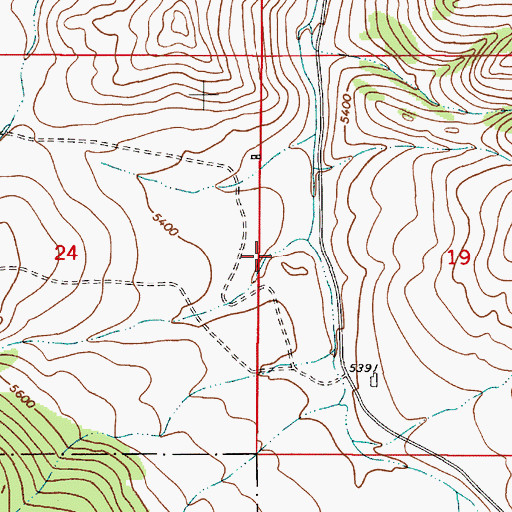 Topographic Map of Rubison Gulch, MT